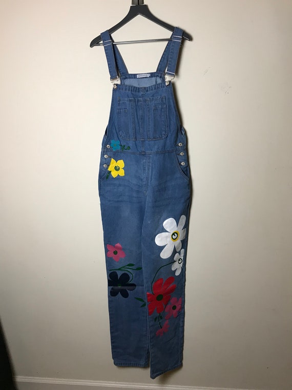 Misslook Blue Overalls with Flowers - Size XL