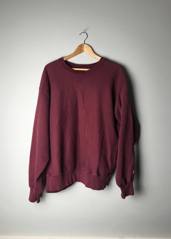 burgundy champion sweater