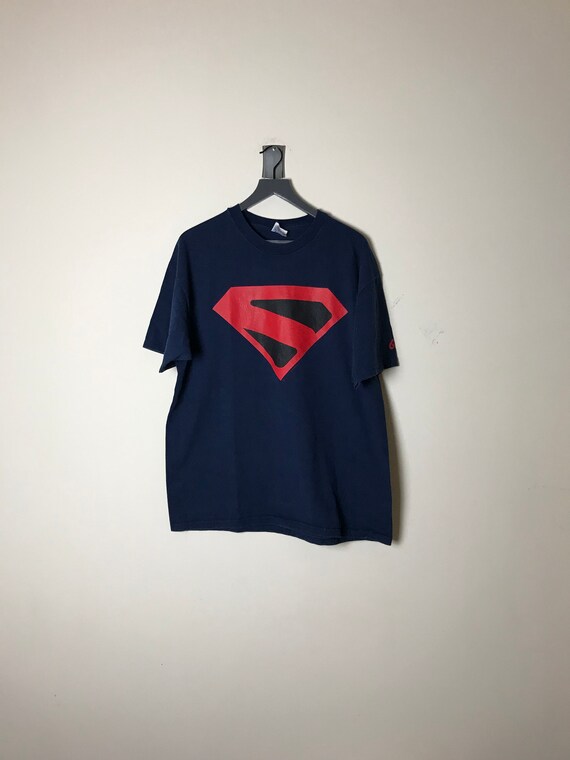 1998 Superman Graffiti Navy T-shirt - Size XL