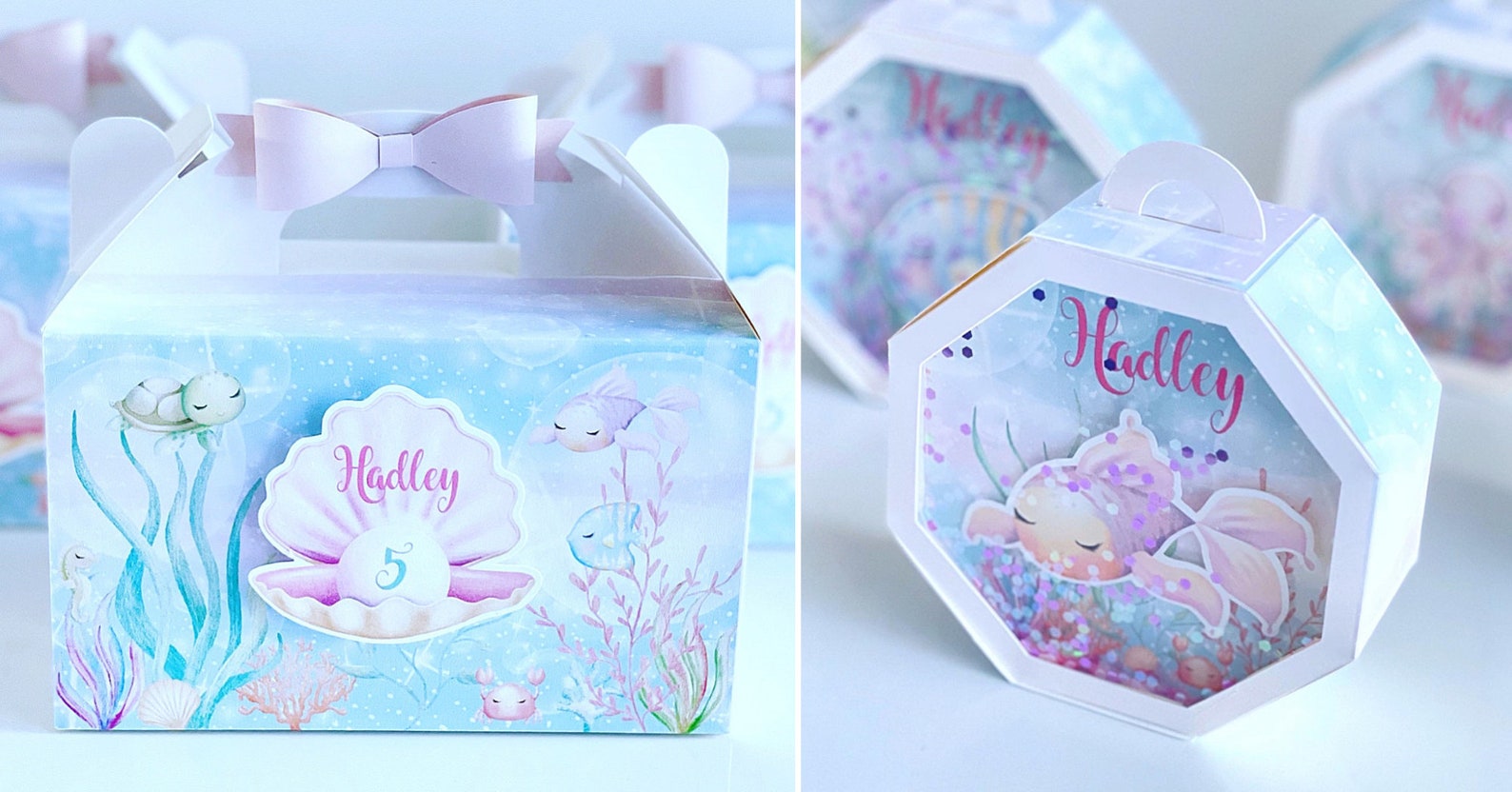 Under the Sea Party Decorations Birthday Assembled Custom Boxes Party ...