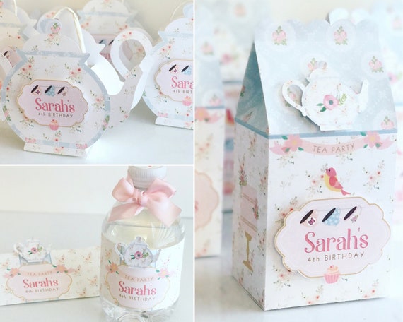 Tea Party Decorations, birthday, kids party, custom boxes, unicorn party favors, decorations, kids party, Il_570xn