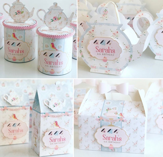 Tea Party Decorations, birthday, kids party, custom boxes, unicorn party favors, decorations, kids party, Il_570xn