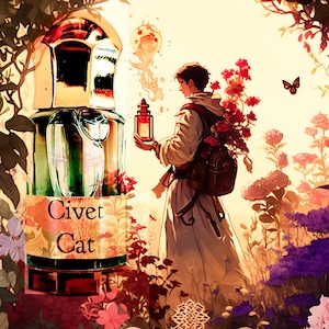 Handmade Oil Perfume 6ml "Civet Cat Chypre" in Organic Jojoba Oil and Essential oils. By Meleg Perfumes.