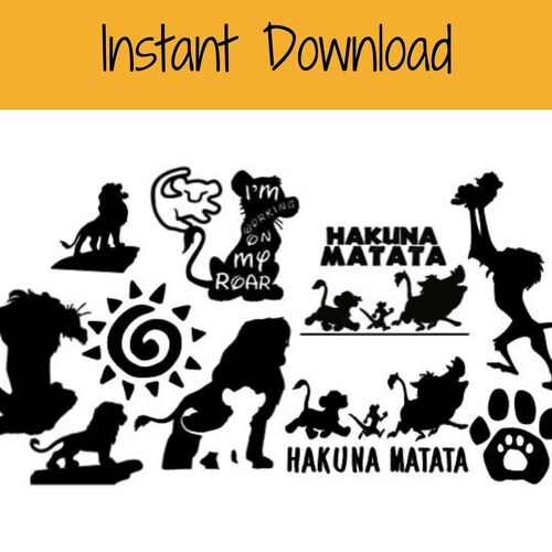 Lion King SVG Digital Files Instant Download - Etsy