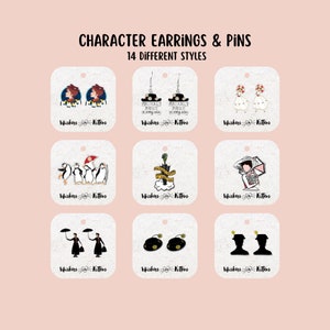 BOBO FREE | Mary Poppins Theme Earrings and Pins | Buy One Get One Free