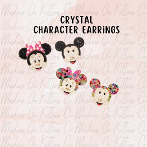 BOGO FREE | Crystal Minnie & Mickey Jeweled Earrings | Buy One Get One Free