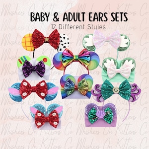 2 Piece Character Mouse Ears Mommy and Me Set