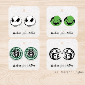 Nightmare Before Christmas Earrings Acrylic and Resin Jack and Oogie Post and Dangle Style Earrings