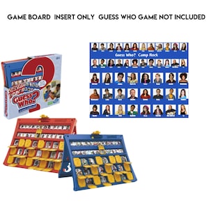Guess Who Game Board | Camp Rock Theme | Instant Digital Download