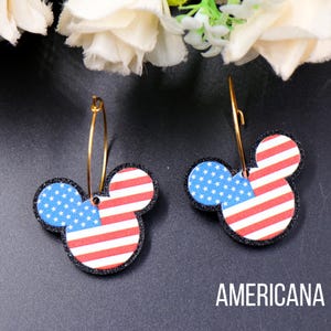 Pendientes de aro de Mickey Mouse - 4 estilos Americana