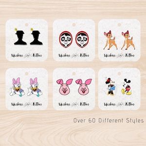 Character Acrylic Stud Earrings – Over 60 Styles – Mickey, Minnie, Stitch, Toy Story and More – Small Post Earrings – Nickel & Lead Free