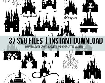 Magical Princess Theme Park Castle SVG Digital Files - Instant Download