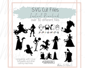 Bad Guys Villains Evil Characters  SVG Digital Files - Instant Download