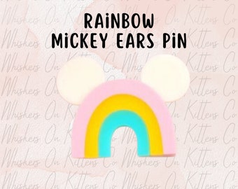 Rainbow Mouse Ears Pin