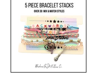 Conjunto de pulseras apilables Brothers Band: joyería para fans del Y2K