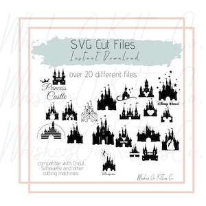 Magical Princess Theme Park Castle SVG Digital Files - Instant Download