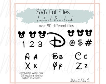 Mouse Head Letters Font SVG Digital Files - Instant Download
