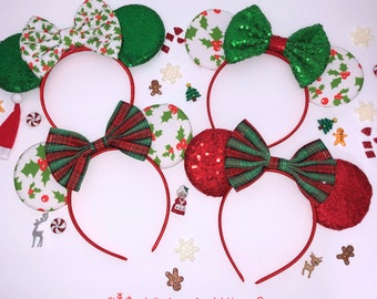 Pretty in Plaid Ears Headband With Sequin Bow | Mickey and  display picture 1