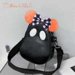 Halloween Minnie Ghost Zip Crossbody Bag