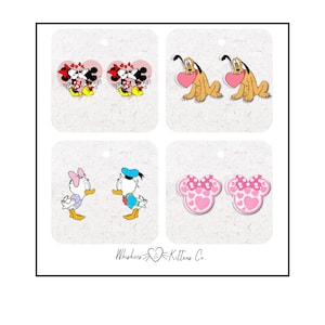 Catroon Couples Acrylic Stud Earrings – Valentine’s Day Collection – Nickel & Lead Free – Limited Edition