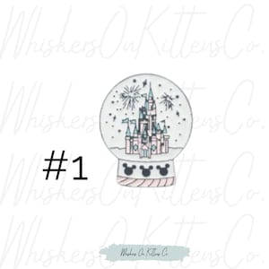 Magic Castle Snow Globe Enamel Pin