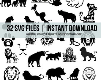 Lion King SVG Digital Files - Instant Download
