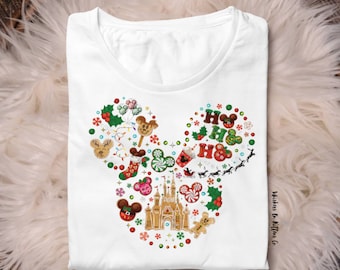 Ready to Press Character Decal DIY Tee  Mickey Head Christmas Disney Iron On Transfer