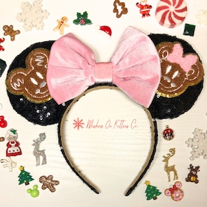 Gingerbread Cookie Mouse Ears | Christmas Theme Mouse Ears Headband