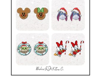 Christmas Character Earrings - Over 15 Styles