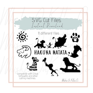 Lion King SVG Digital Files - Instant Download