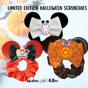 Halloween Theme Mouse Ears Scrunchie Hair Accessory