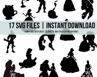 Beauty and the Beast SVG Digital Files - Instant Download
