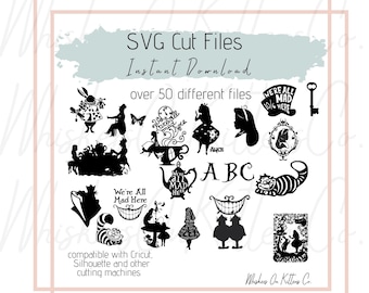 Alice  - Over 50 SVG Digital Files - Instant Download