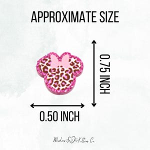 Pendientes acrílicos de Minnie Mouse con estampado de leopardo (2 estilos) imagen 3