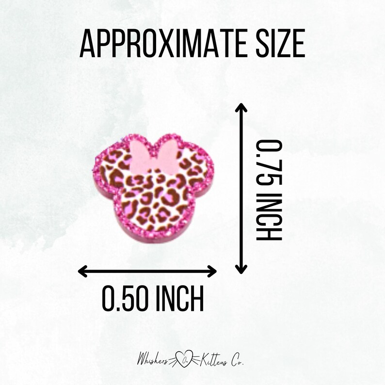 Pendientes acrílicos de Minnie Mouse con estampado de leopardo (2 estilos) imagen 3
