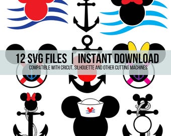 Magical Mouse Cruise Ship SVG Digital Files - Instant Download