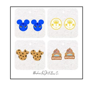 Theme Park-Themed Acrylic Stud Earring – 20 styles  Limited Edition