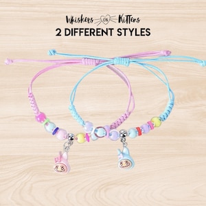 LaBuBu-Themed Adjustable Bracelet – Creepy Cute Cord Bracelet in Pink or Blue