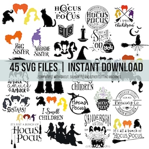 Witch Sisters Halloween SVG Digital Files - Instant Download