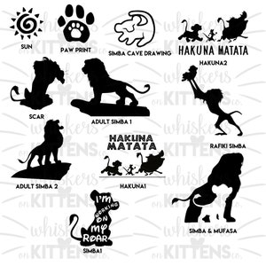 Lion King SVG Digital Files Instant Download - Etsy