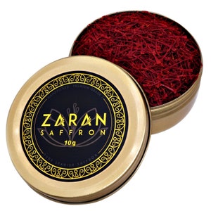 Zaran Saffron, (10 Grams) Superior Spanish Saffron Threads (Premium Grade) All-Red Saffron Spice for Cooking and Wellness.
