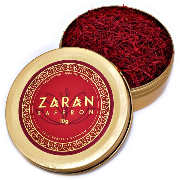 Zaran Saffron, (10 Grams) Superior Saffron Threads (Premium Grade) All-Red Saffron Spice for Cooking and Wellness.