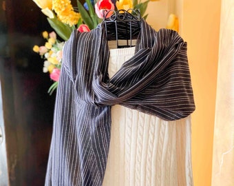 Handmade Raw Silk Scarf Wrap, Unisex Organic Silk, Autumn Wear