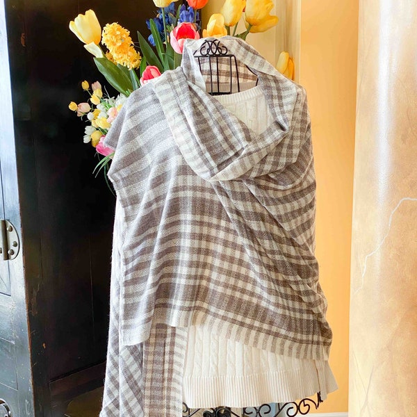 Handmade Cashmere Scarf, Cashmere Shawl Wrap, Unisex scarf, organic wool, autumn wear, wool wrap, women's scarf, men's scarf