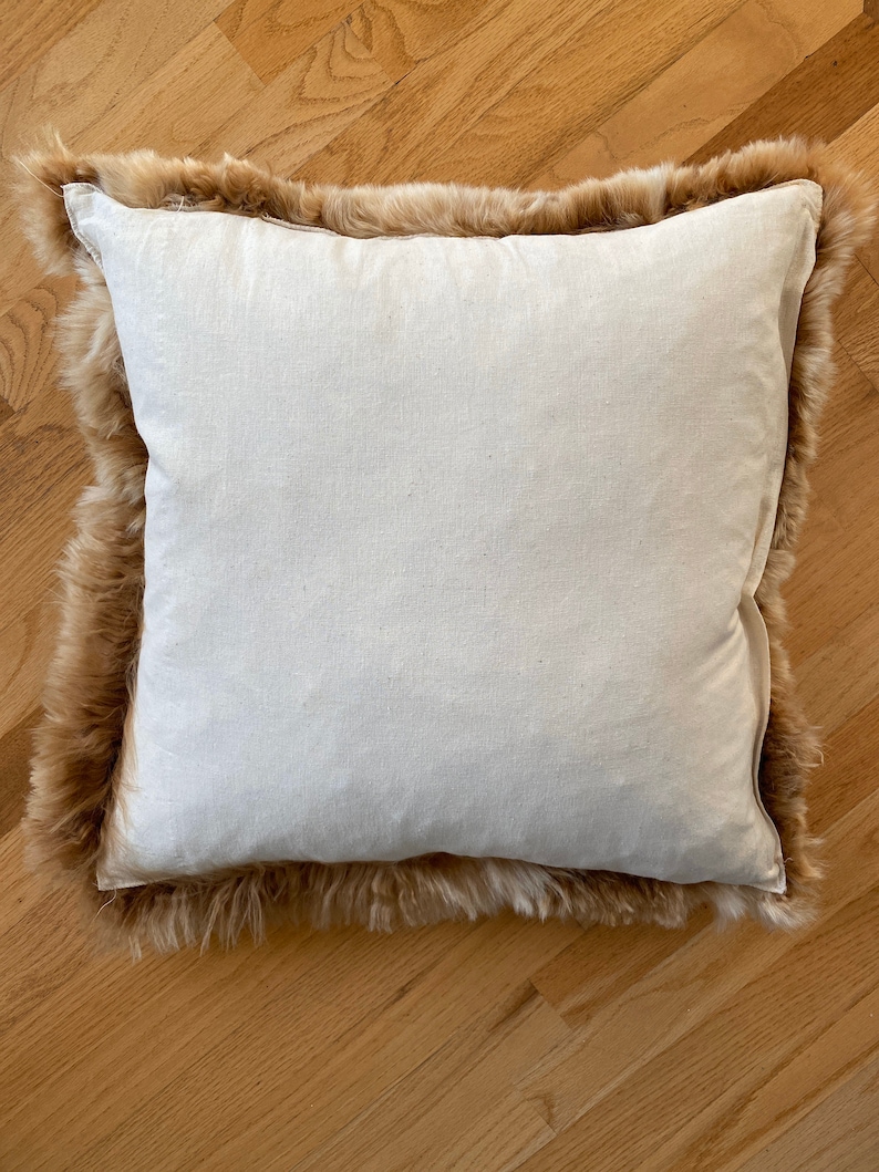 REAL SURI Alpaca Fur Throw Pillow Ultra Soft Natural Etsy