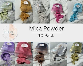 Mica Poeder 50g - Parelmoer kleur pigmenten voor epoxyhars, slijm, nagellak, make-up, kaarsen maken, badbommen, zeepkleurstof, verf