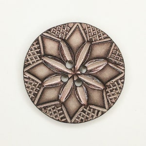 4 pcs. of Vintage Metal Reproduction Buttons- AR-427 Cinnamon
