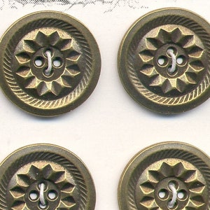 Antique Reproduction Metal Button - Set of 6- AR-368 B