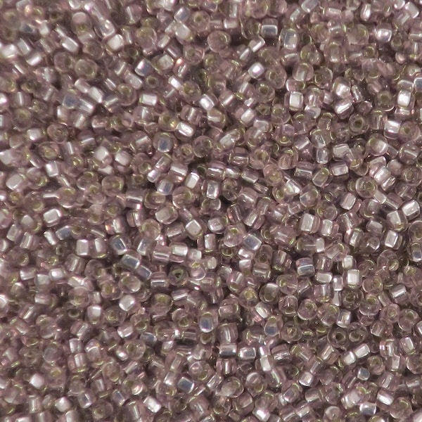 Size 10/0, light amethyst, silverlined, Japanese seed beads, 8 grams- Bin #143