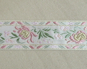 Pink and White Jacquard Trim-2 and 1/4' wide-Trim #6